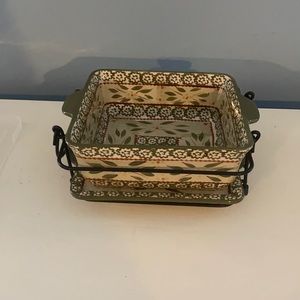 Temptations Old World Green Baking Dish 8” Square